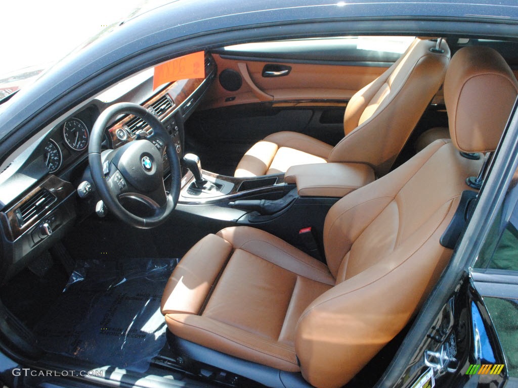 2009 3 Series 328i Coupe - Black Sapphire Metallic / Saddle Brown Dakota Leather photo #13