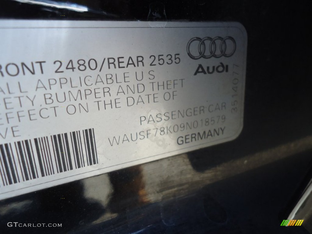 2009 A4 2.0T Premium quattro Sedan - Brilliant Black / Black photo #47