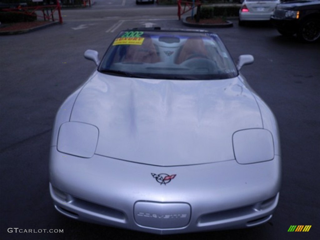 2002 Corvette Convertible - Quicksilver Metallic / Torch Red photo #29
