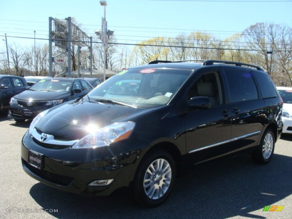 2010 Sienna Limited AWD - Black / Taupe photo #3