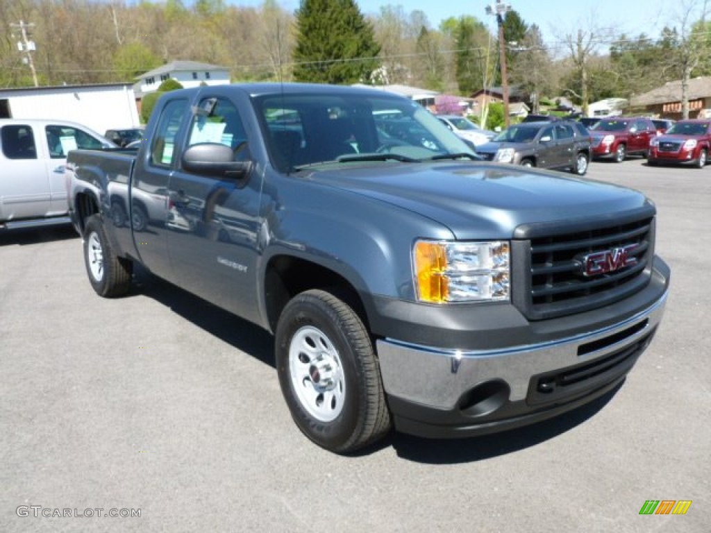 2012 Sierra 1500 Extended Cab 4x4 - Stealth Gray Metallic / Dark Titanium photo #1