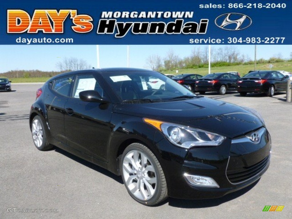 2012 Veloster  - Ultra Black / Black photo #1