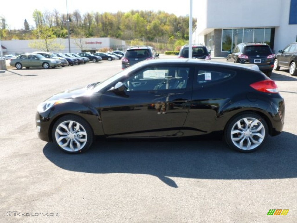 2012 Veloster  - Ultra Black / Black photo #4