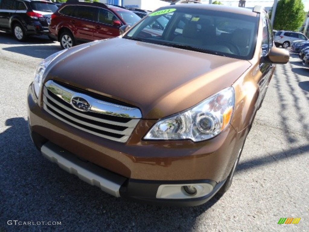 2011 Outback 2.5i Limited Wagon - Caramel Bronze Pearl / Warm Ivory photo #42