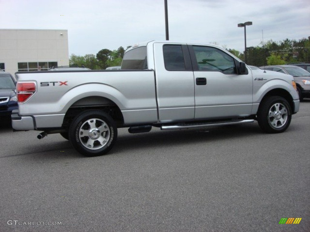 2010 F150 STX SuperCab - Ingot Silver Metallic / Medium Stone photo #6