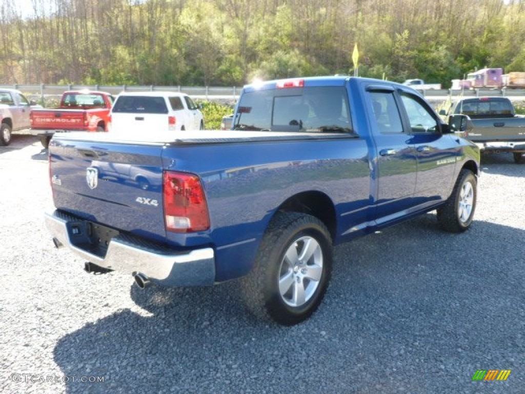 2011 Ram 1500 Big Horn Quad Cab 4x4 - Deep Water Blue Pearl / Dark Slate Gray/Medium Graystone photo #7