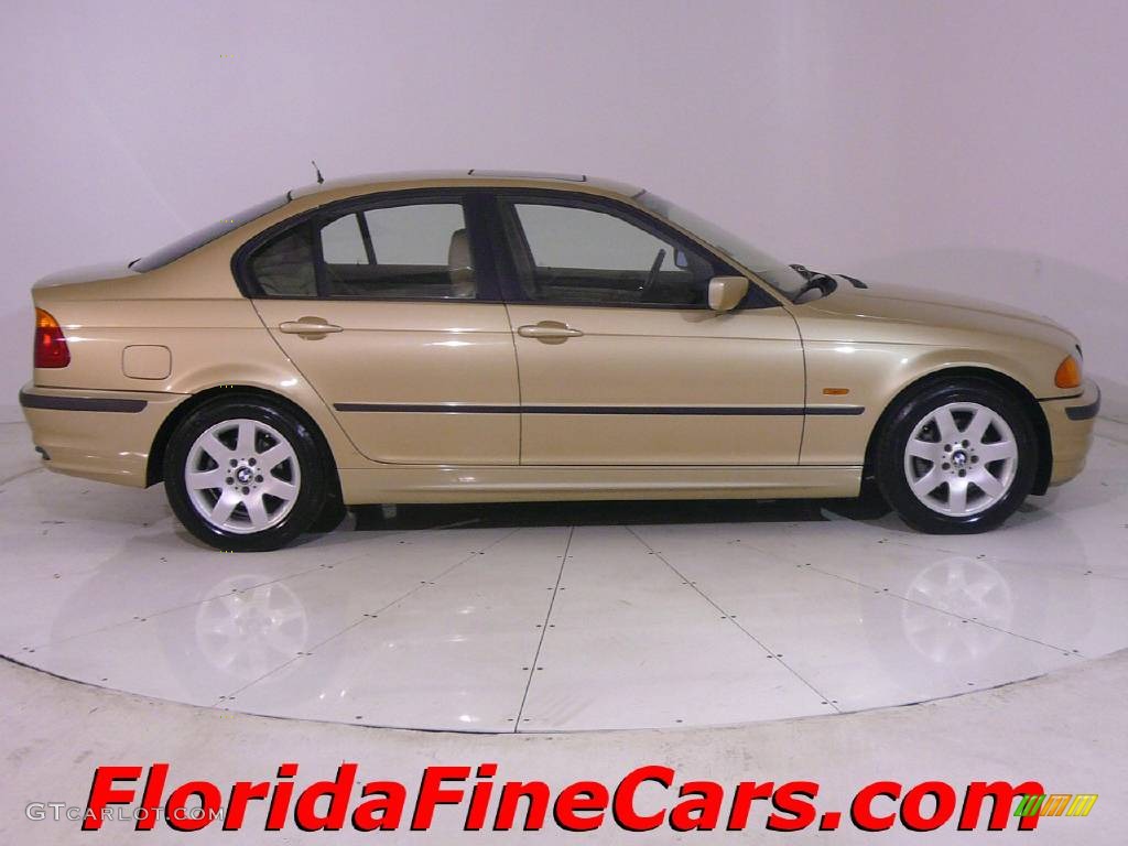 2000 3 Series 323i Sedan - Light Yellow Metallic / Sand photo #4