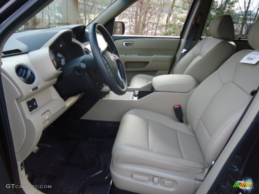 Beige Interior 2012 Honda Pilot Touring 4WD Photo #63543612