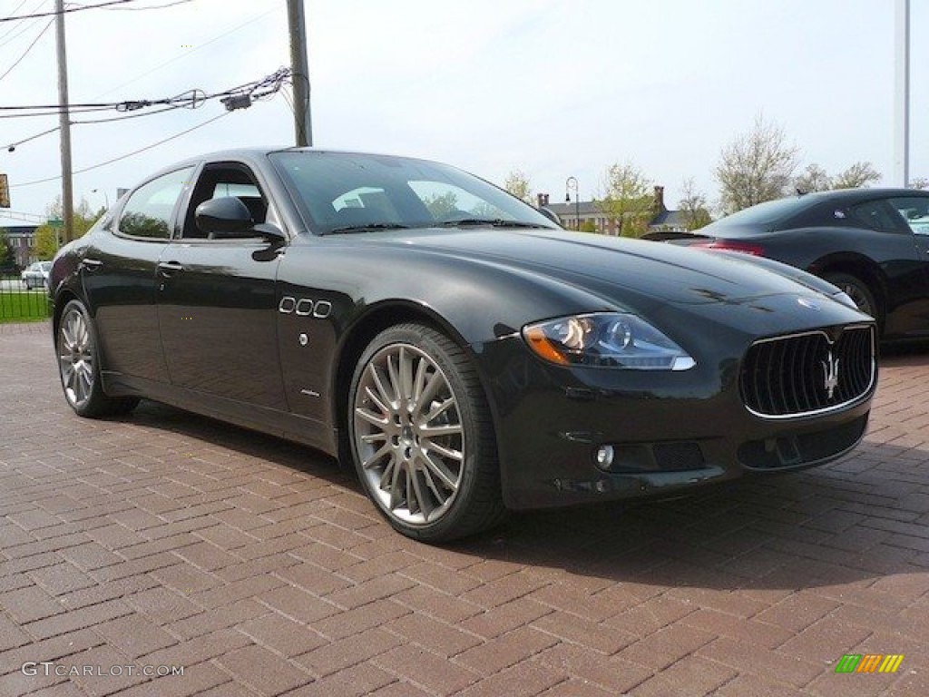 2012 Quattroporte Sport GT S - Nero Carbonio (Black Metallic) / Nero photo #2