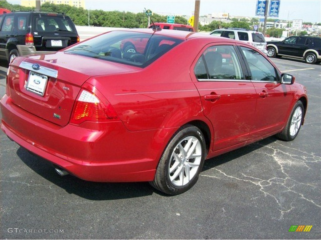 2010 Fusion SEL V6 - Sangria Red Metallic / Charcoal Black photo #12