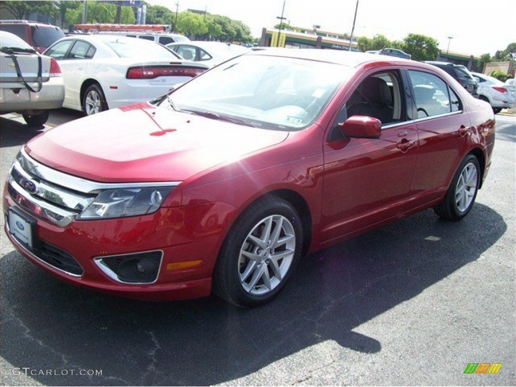 2010 Fusion SEL V6 - Sangria Red Metallic / Charcoal Black photo #16