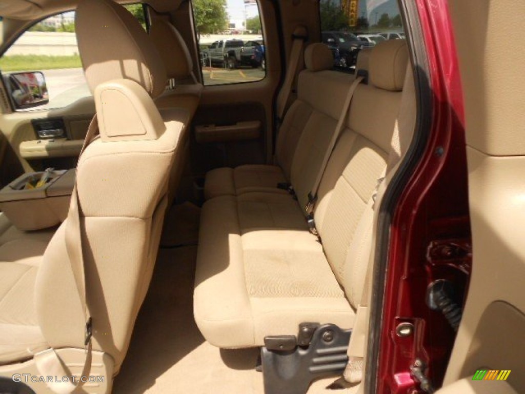 2004 F150 XLT SuperCab - Toreador Red Metallic / Tan photo #8