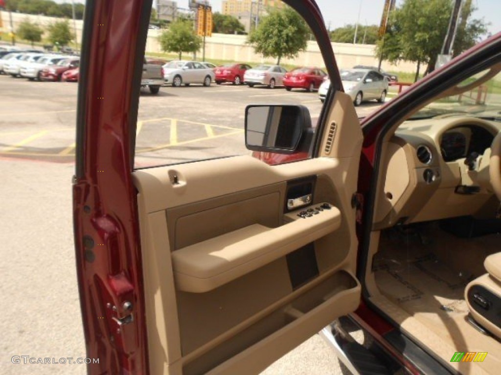 2004 F150 XLT SuperCab - Toreador Red Metallic / Tan photo #9