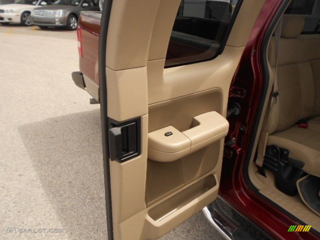 2004 F150 XLT SuperCab - Toreador Red Metallic / Tan photo #15