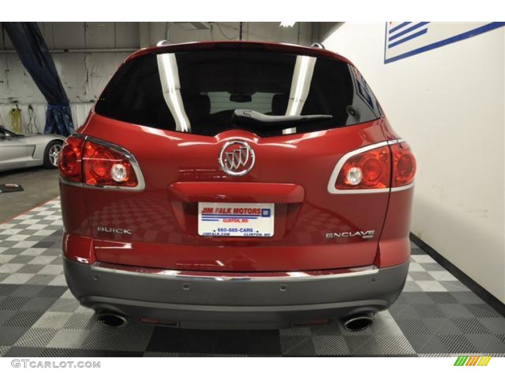 2010 Enclave CXL AWD - Red Jewel Tintcoat / Titanium/Dark Titanium photo #4