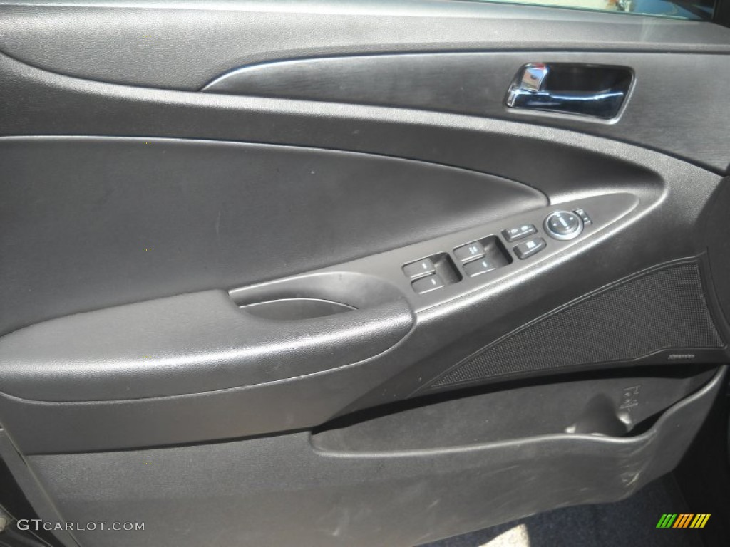 2011 Sonata SE 2.0T - Midnight Black / Black photo #8