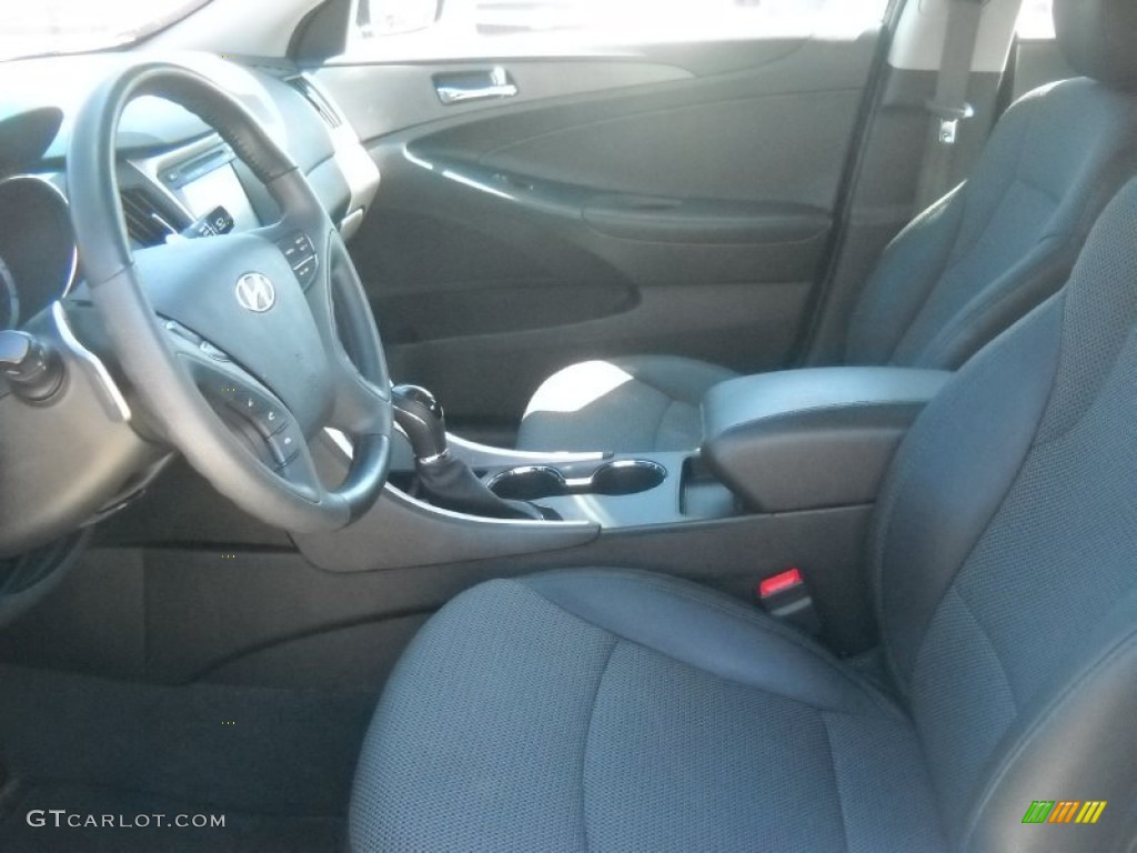 2011 Sonata SE 2.0T - Midnight Black / Black photo #9