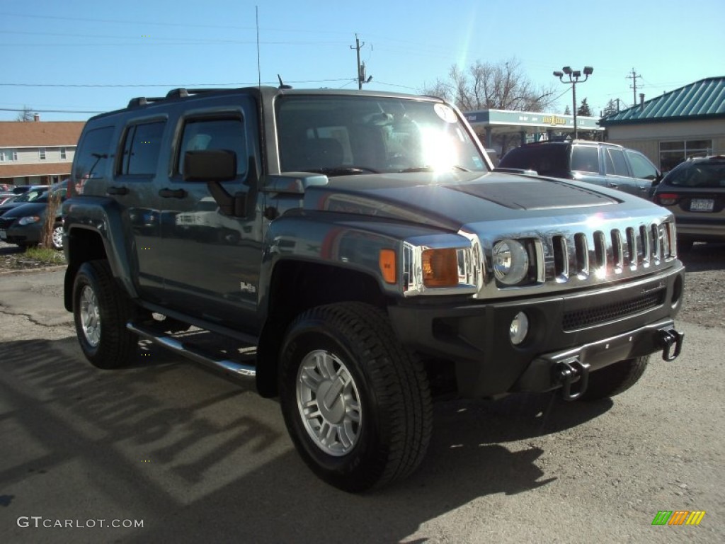 2007 H3 X - Slate Blue Metallic / Ebony Black photo #11