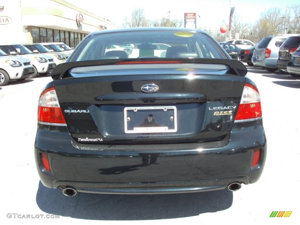 2008 Legacy 2.5i Limited Sedan - Obsidian Black Pearl / Off Black photo #10