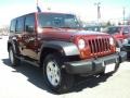 2008 Red Rock Crystal Pearl Jeep Wrangler Unlimited X 4x4  photo #12