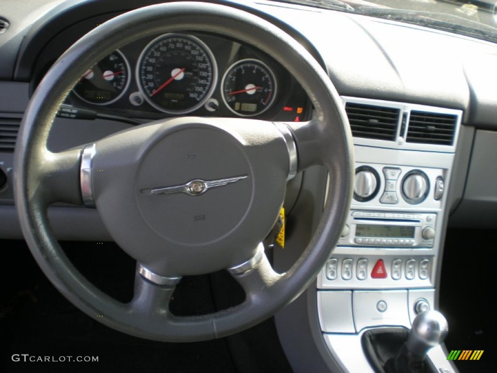 2005 Chrysler Crossfire Limited Coupe Dark Slate Grey/Medium Slate Grey Steering Wheel Photo #63552005