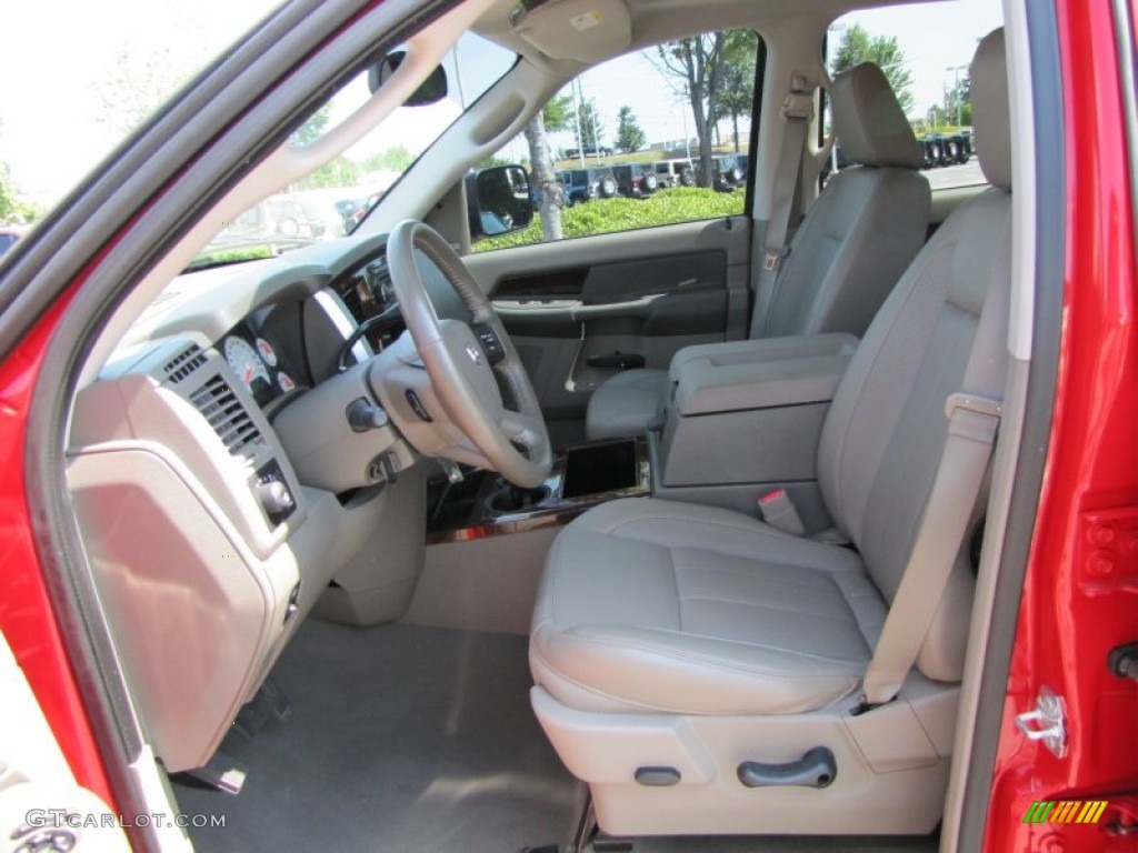 2008 Ram 1500 Laramie Quad Cab - Flame Red / Medium Slate Gray photo #11