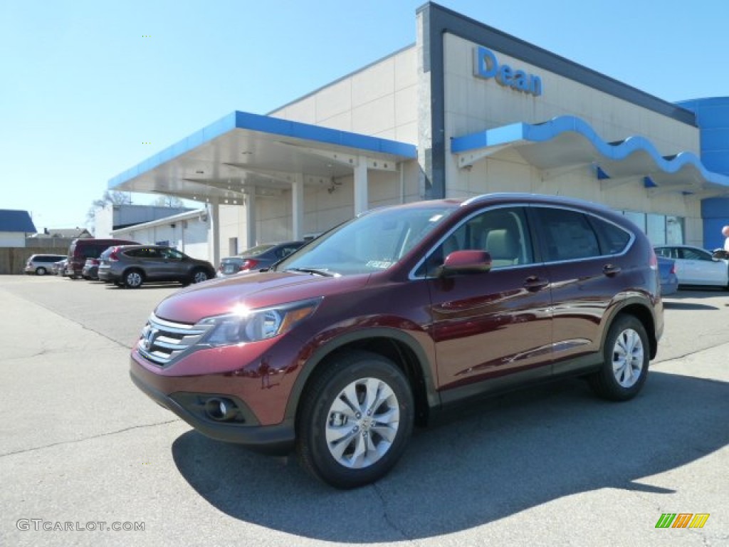 2012 CR-V EX-L 4WD - Basque Red Pearl II / Gray photo #1