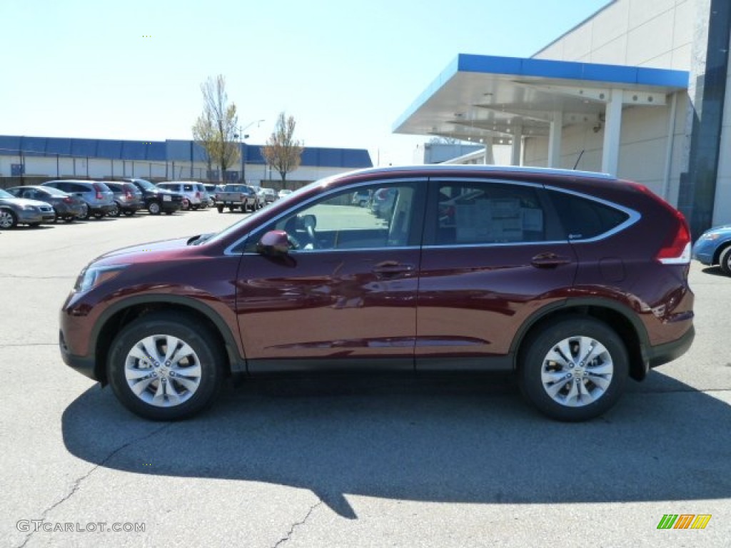 2012 CR-V EX-L 4WD - Basque Red Pearl II / Gray photo #2