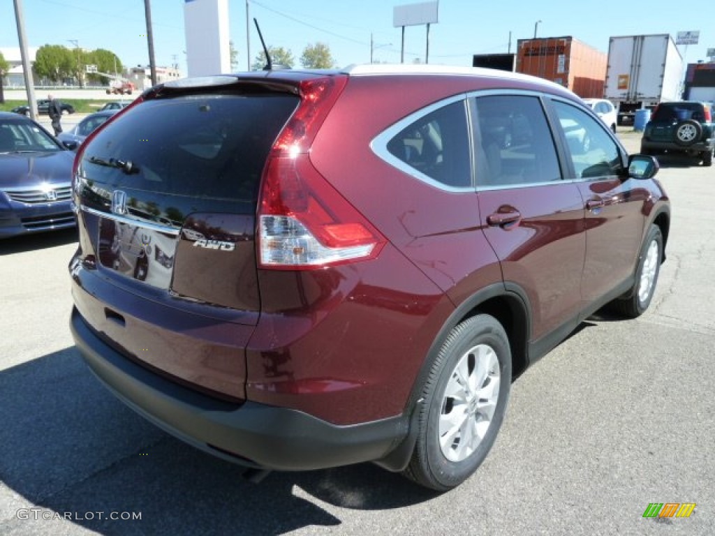 2012 CR-V EX-L 4WD - Basque Red Pearl II / Gray photo #5