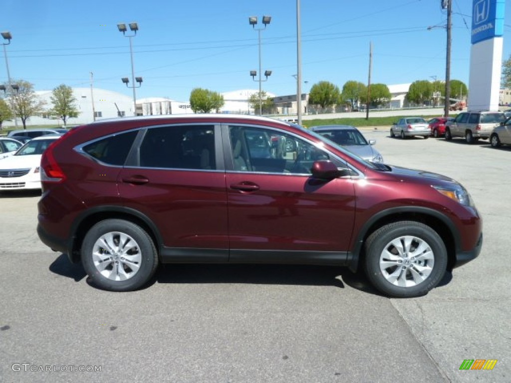 2012 CR-V EX-L 4WD - Basque Red Pearl II / Gray photo #6