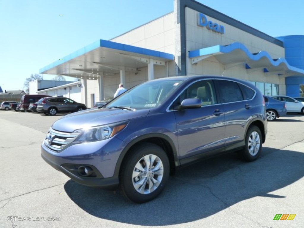 2012 CR-V EX 4WD - Twilight Blue Metallic / Gray photo #1