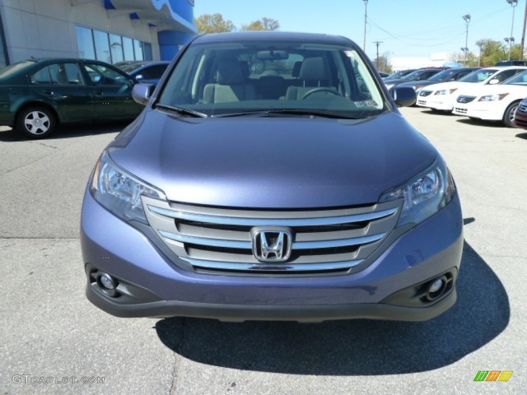 2012 CR-V EX 4WD - Twilight Blue Metallic / Gray photo #8