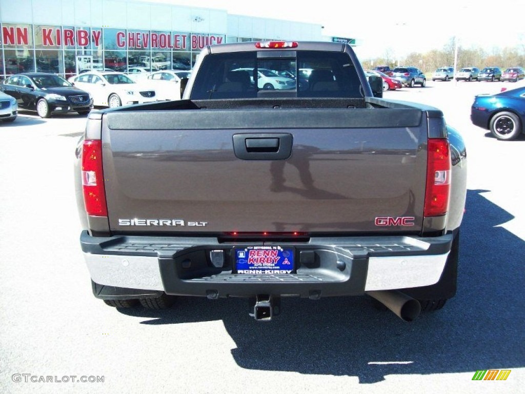 2008 Sierra 3500HD SLT Crew Cab 4x4 Dually - Medium Brown Metallic / Very Dark Cashmere/Light Cashmere photo #14