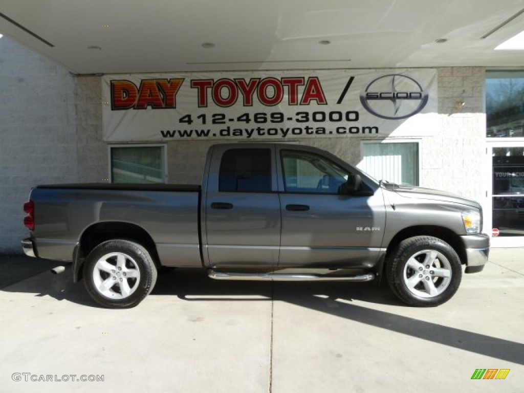 2008 Ram 1500 Big Horn Edition Quad Cab 4x4 - Mineral Gray Metallic / Medium Slate Gray photo #1