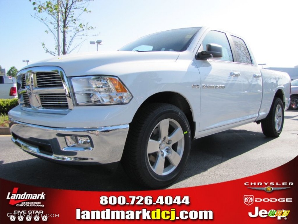 2012 Ram 1500 Big Horn Quad Cab - Bright White / Light Pebble Beige/Bark Brown photo #1