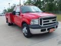 2007 Red Ford F350 Super Duty XL SuperCab Utility Truck  photo #1