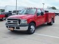 2007 Red Ford F350 Super Duty XL SuperCab Utility Truck  photo #8