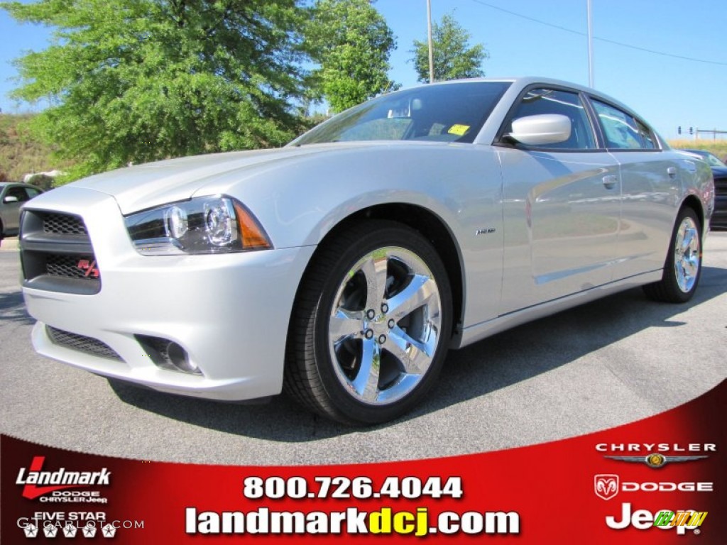 2012 Charger R/T Road and Track - Bright Silver Metallic / Black photo #1