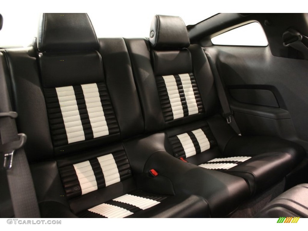 Charcoal Black/White Interior 2012 Ford Mustang Shelby GT500 Coupe Photo #63557281