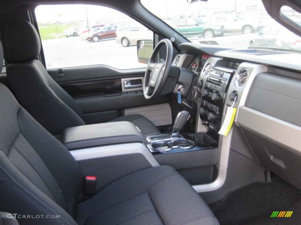 Black Interior 2012 Ford F150 FX4 SuperCab 4x4 Photo #63559676