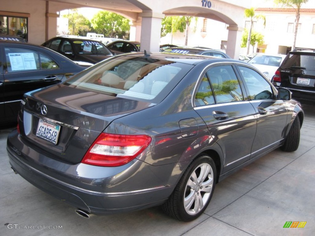 2009 C 300 Luxury - Steel Grey Metallic / Grey/Black photo #2