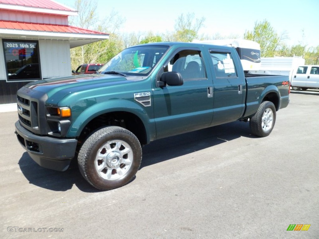 Forest Green Metallic 2008 Ford F250 Super Duty XL Crew Cab 4x4 Exterior Photo #63560839