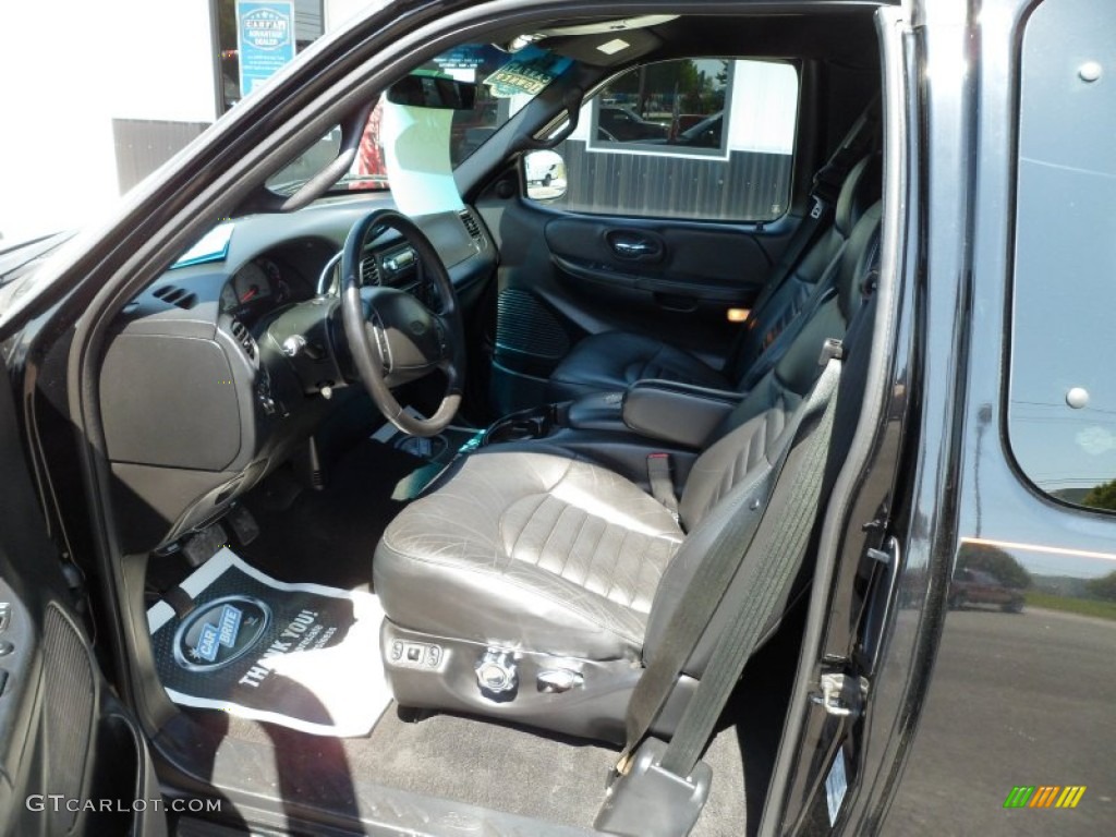 Dark Graphite Interior 2000 Ford F150 Harley Davidson Extended Cab Photo #63561221