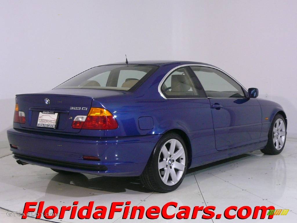 2000 3 Series 323i Coupe - Topaz Blue Metallic / Sand photo #2