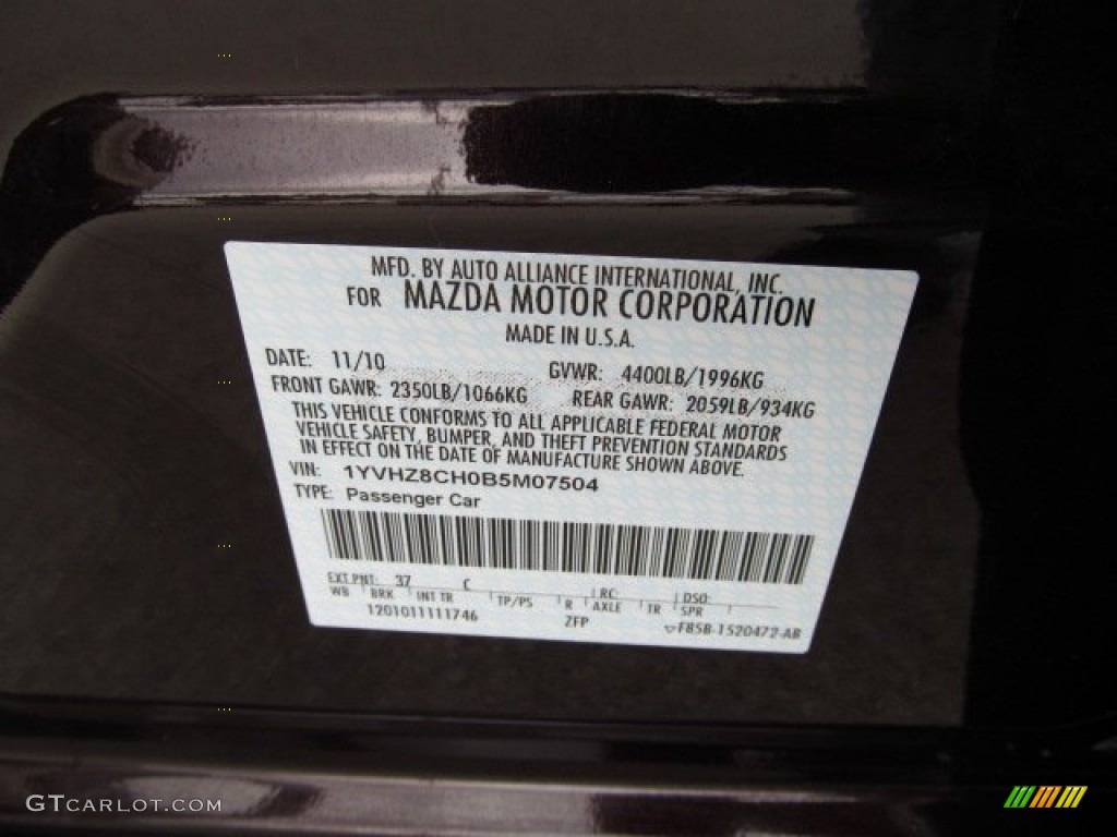 2011 MAZDA6 i Grand Touring Sedan - Black Cherry Metallic / Beige photo #19