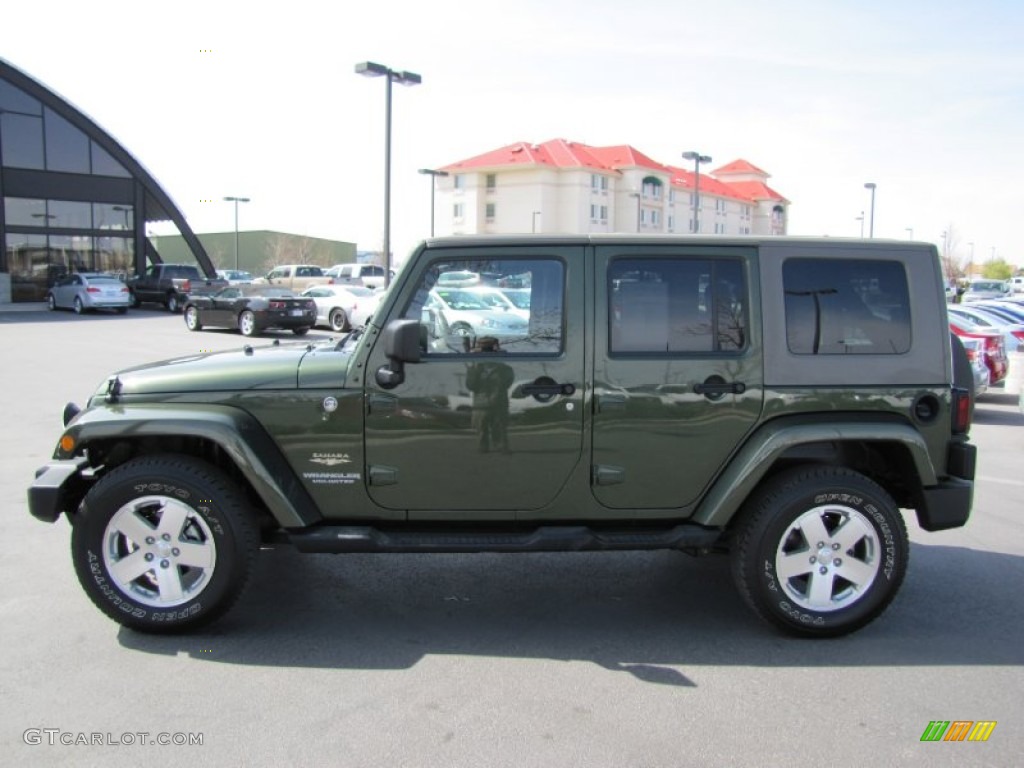 2008 Wrangler Unlimited Sahara 4x4 - Jeep Green Metallic / Dark Slate Gray/Med Slate Gray photo #4
