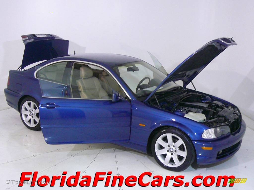 2000 3 Series 323i Coupe - Topaz Blue Metallic / Sand photo #7