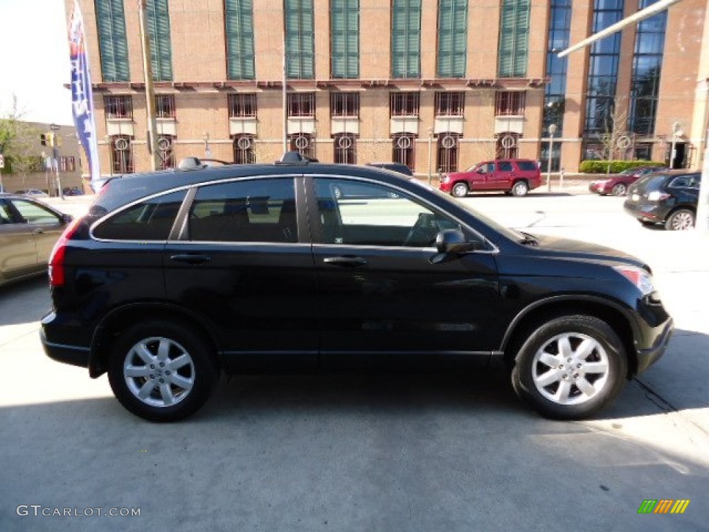 2009 CR-V EX 4WD - Crystal Black Pearl / Black photo #6