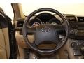 2008 Toyota Highlander Sand Beige Interior Steering Wheel Photo