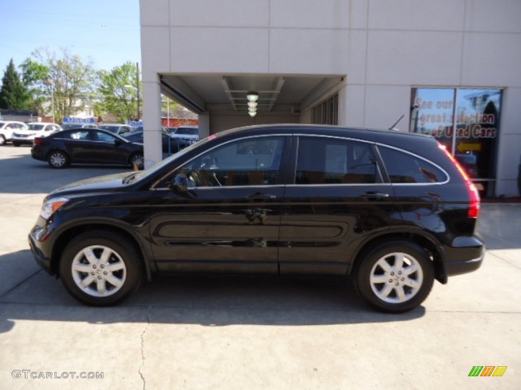 2009 CR-V EX-L 4WD - Crystal Black Pearl / Black photo #2